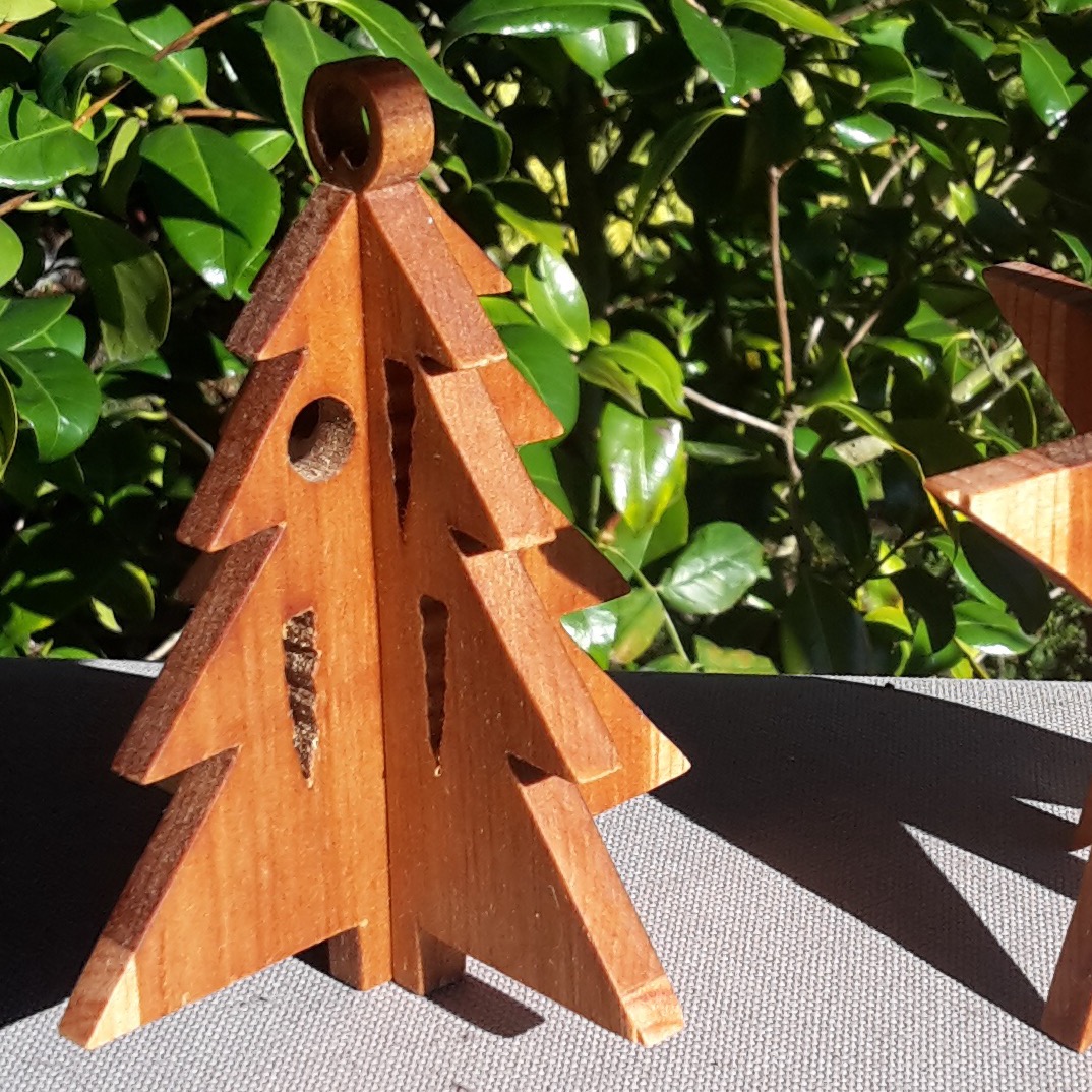 Wooden Slottogether Christmas Ornaments Trees Fynwood Products