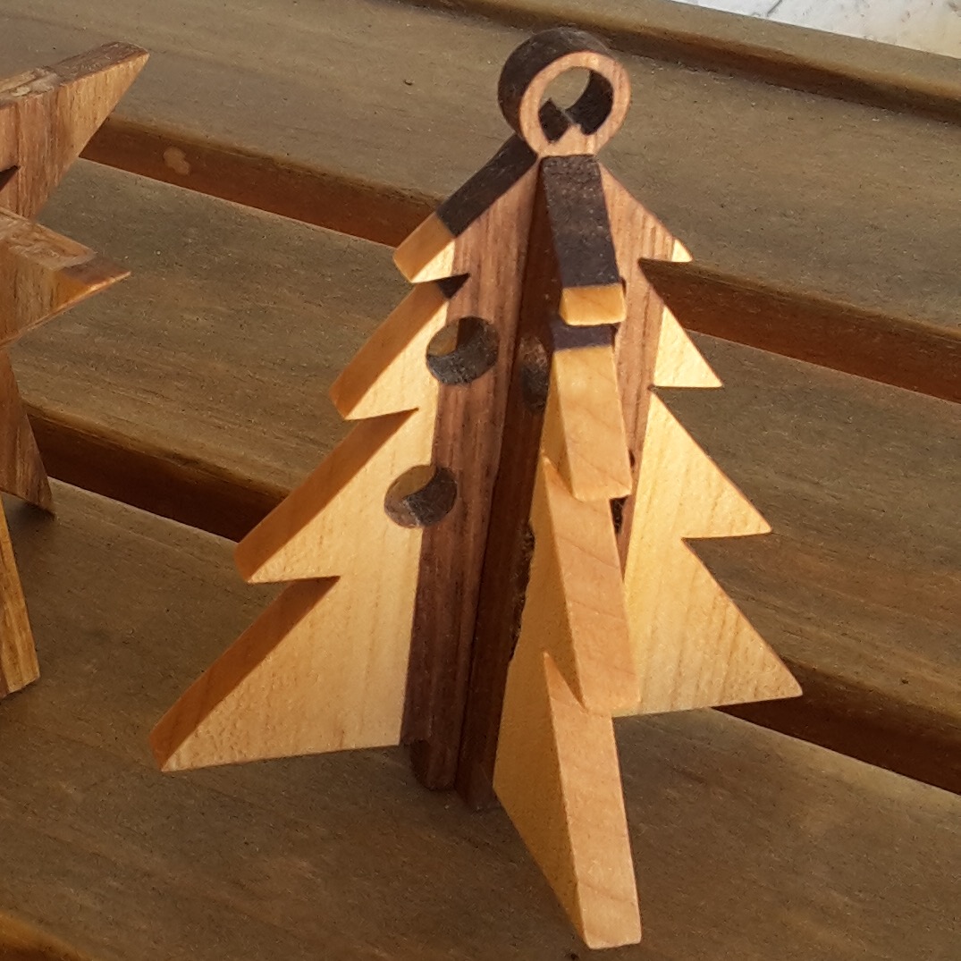 Wooden Slottogether Christmas Ornaments Trees Fynwood Products