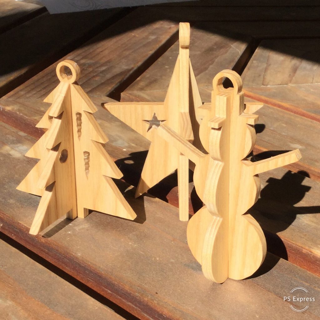 Wooden Slottogether Christmas Ornaments Snowmen Fynwood Products